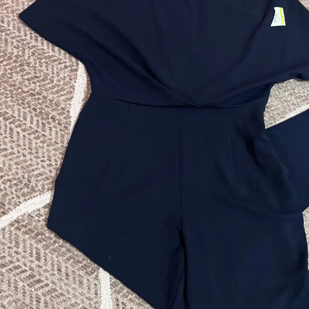 Alexia Admor Jumpsuit Navy Womens Size Large